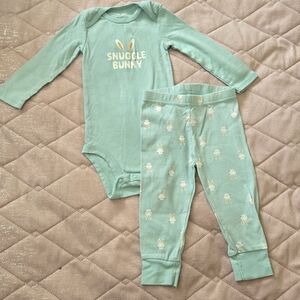 Carter's Aqua Snuggle Bunny Set, Size 12m